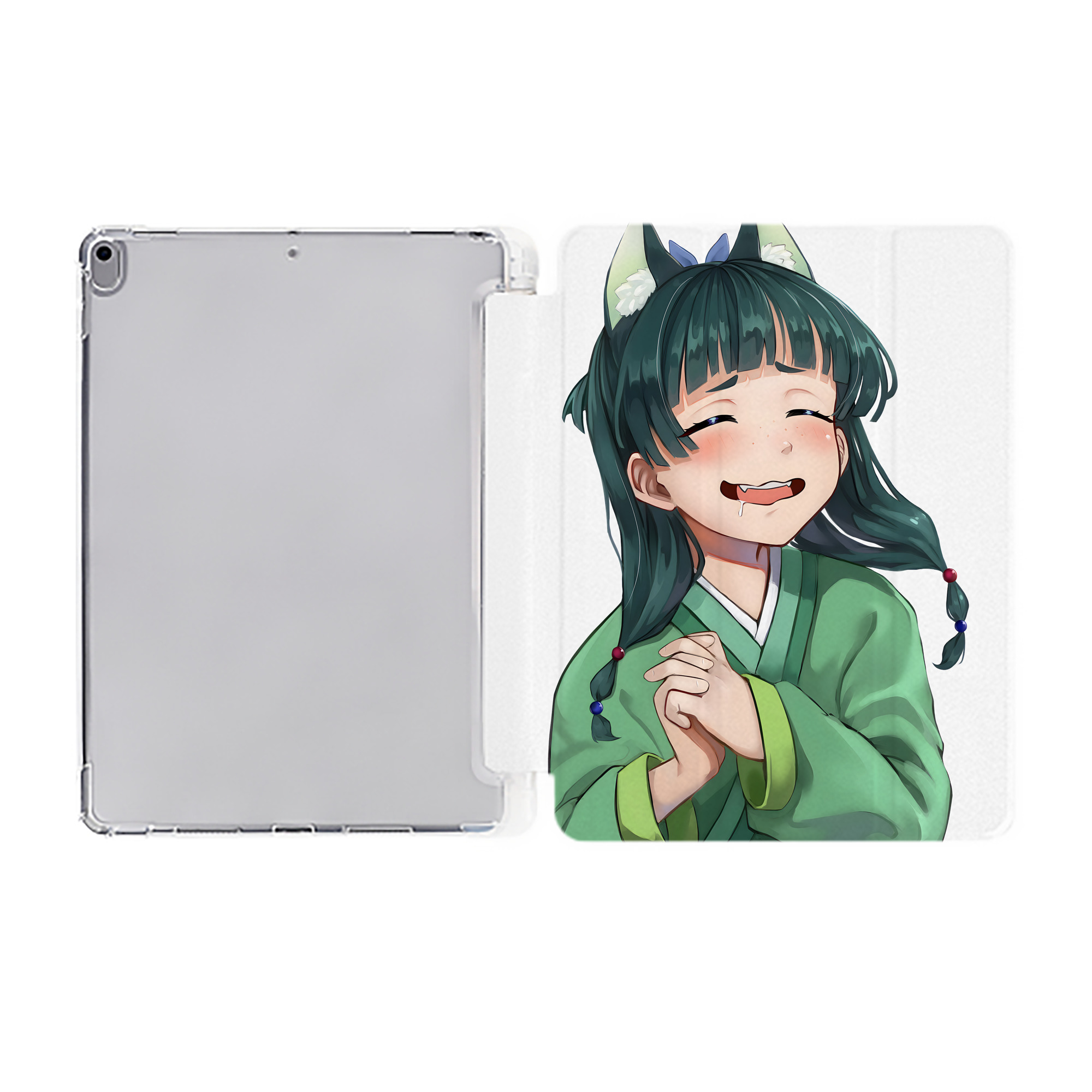 （画像用） 薬屋のひとりごと The Apothecary Diaries IPad ケース ペン収納付き 三つ折りスタンド PUレザー×シリコン 対応機種9.5/10.5/10.9インチ